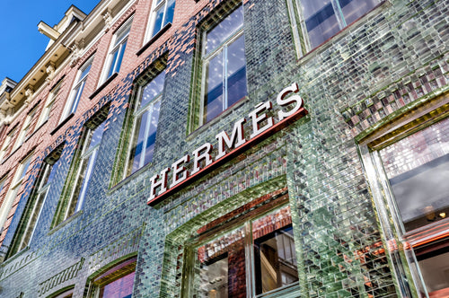 Hermès store in bright colors