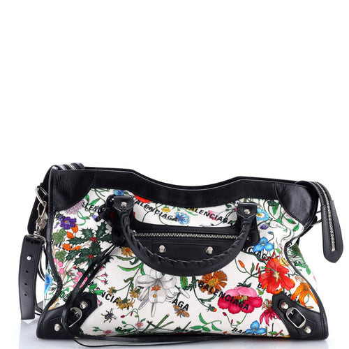 GUCCI x Balenciaga The Hacker Project Neo Classic City Bag Flora Canvas Medium