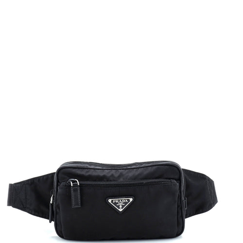 PRADA Front Pocket Belt Bag Re-Nylon with Saffiano Leather