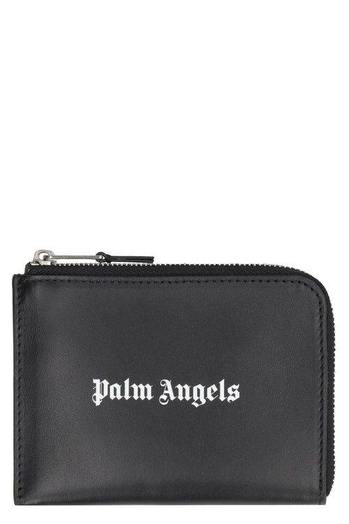 Men's Leather Card Holder in Black | PMND011F23LEA0011003 Color BLACKOFFWHITE