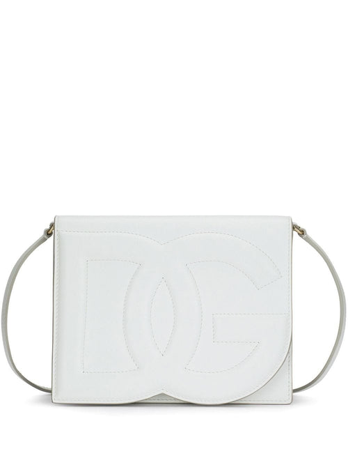 Women's Dg Logo Leather Shoulder Bag in White | Size UNI | BB7287AW57680002