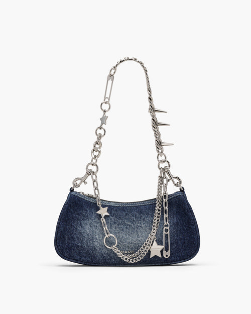 Marc Jacobs The Faded Denim Charm Shoulder Bag in Faded Vintage Indigo