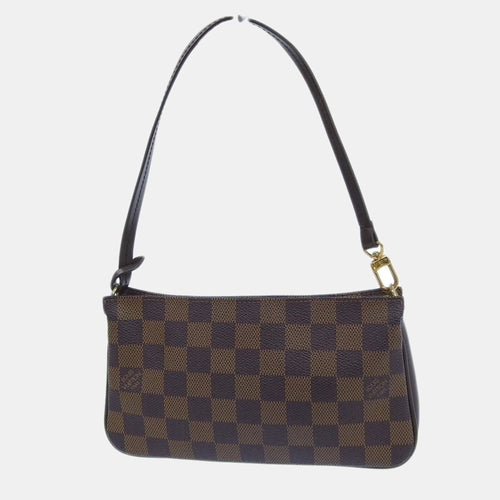 Brown Damier Ebene Canvas Navona Pochette Shoulder Bag