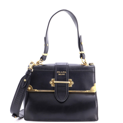 PRADA Cahier Convertible Shoulder Bag City Calf and Saffiano Medium
