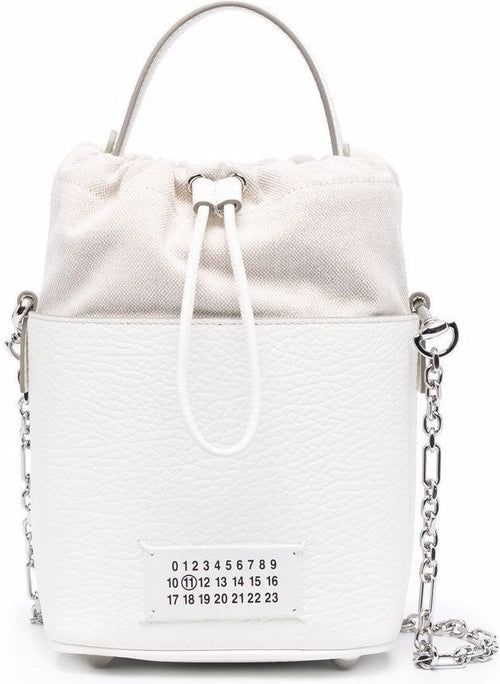 Women's Leather 5Ac Bucket Bag in White | Size UNICA | S61WG0035P4348