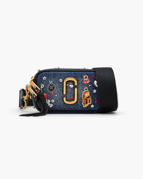 Marc Jacobs The Trinket Charm Denim Snapshot in Medium Wash Multi