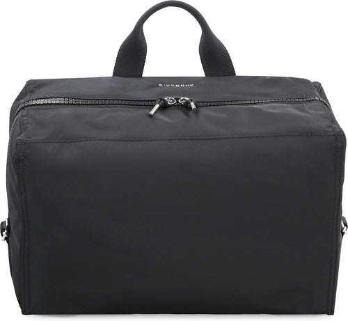 Men's Medium Pandora Nylon Messenger Bag in Black | BK50CSK1JE Color 001