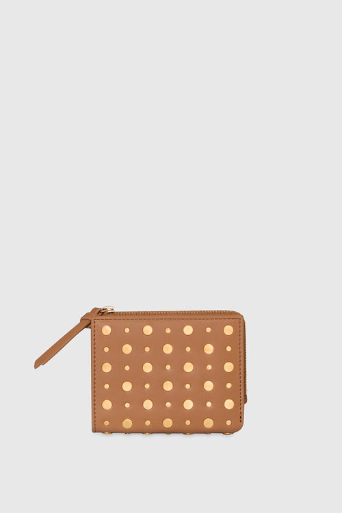 Megan Slim Wallet With Studs Bag In Praline