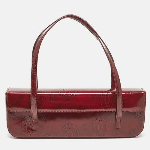 Red Patent Leather Happy Birthday Cabochon Shoulder Bag