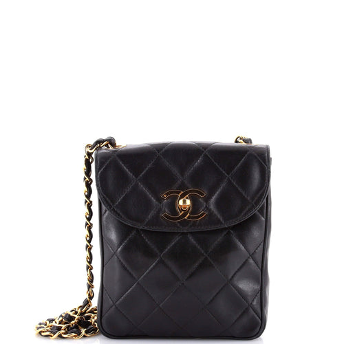 CHANEL Vintage Square CC Flap Bag Quilted Lambskin Medium