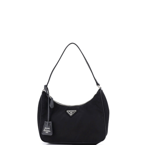 PRADA Re-Edition 2005 Hobo Tessuto with Saffiano Leather Mini