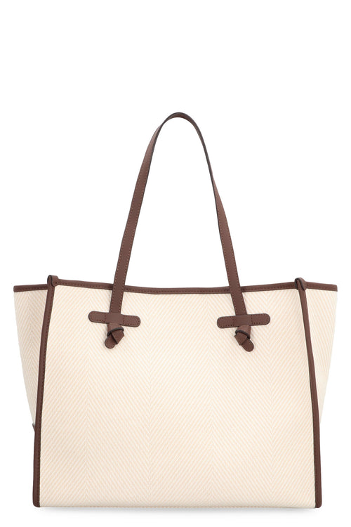 Women's Marcella Herringbone Fabric Tote in Panna | BS6850SPIGA Color 12122