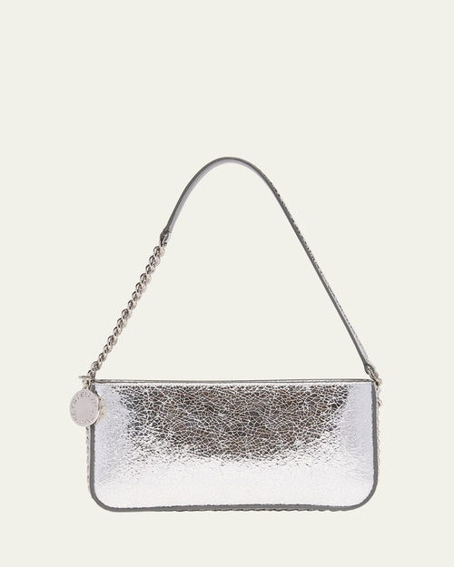 Frayme Crackled Metallic Alt-Leather Chain Shoulder Bag
