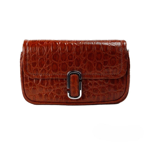 Marc Jacobs Nylon Crossbody Crossbody Embossed Croc - Textured Leather Crossbody Bag - Brown