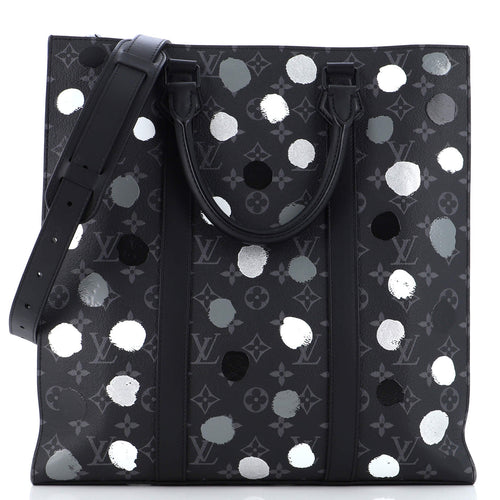 Sac Plat Bag Yayoi Kusama Painted Dots Monogram Eclipse Canvas