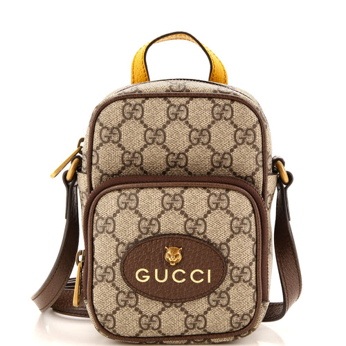 GUCCI Neo Vintage Top Handle Crossbody Bag GG Coated Canvas Mini