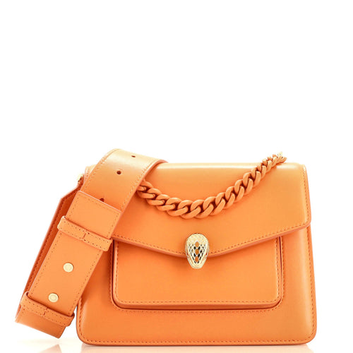 BVLGARI Serpenti Forever Maxi Chain Crossbody Bag Leather Small