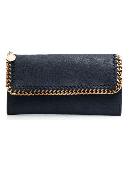 Women's Grained Faux Leather Wallet in Blue | Size UNICA | 430999W9355
