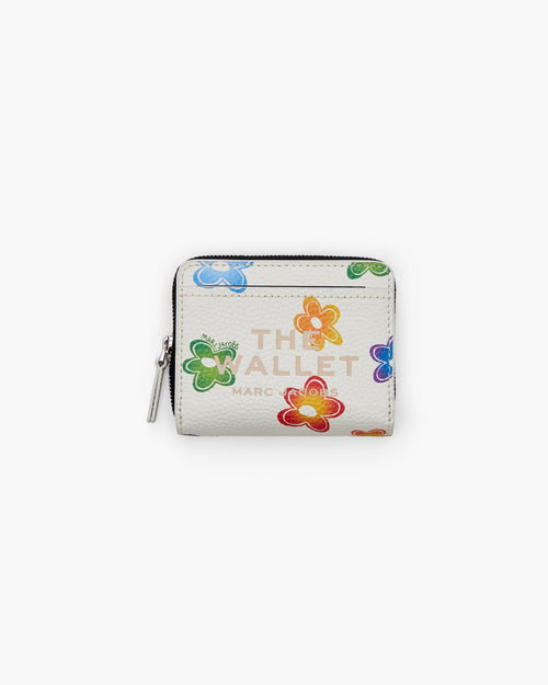 Marc Jacobs The Wild Daisy Mini Compact Wallet in White Multi