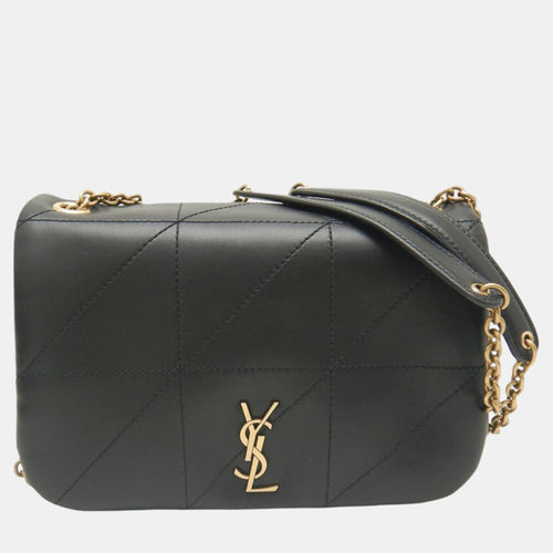 Saint Laurent Black Lambskin Jamie Shoulder Bag