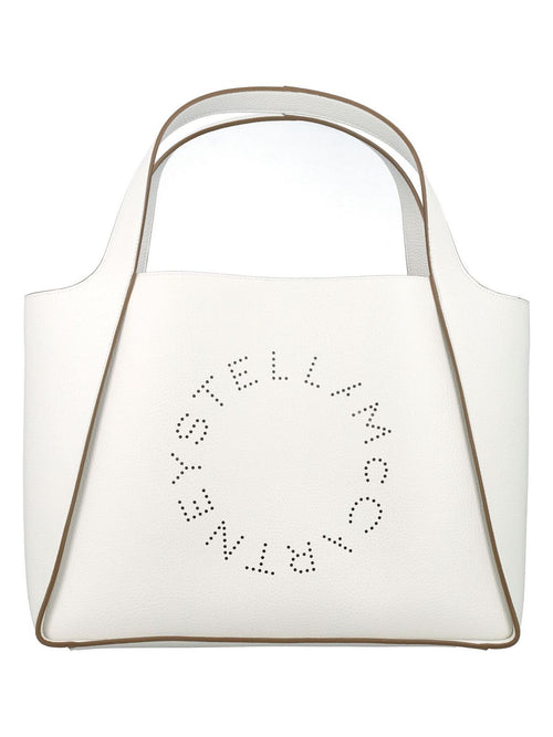 Women's Logo Grainy Alter Mat Tote Bag in Pure White | 24A502793WP0057 Color 9000