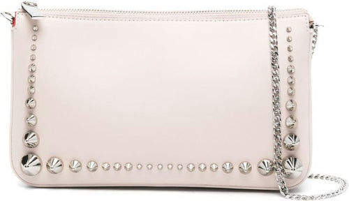 Women's Loubila Spike-Detail Clutch Bag in White | Size UNI | 3235119LOUBILAN327