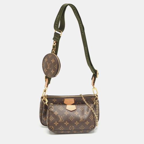 Khaki Monogram Canvas Multi Pochette Accessories Bag