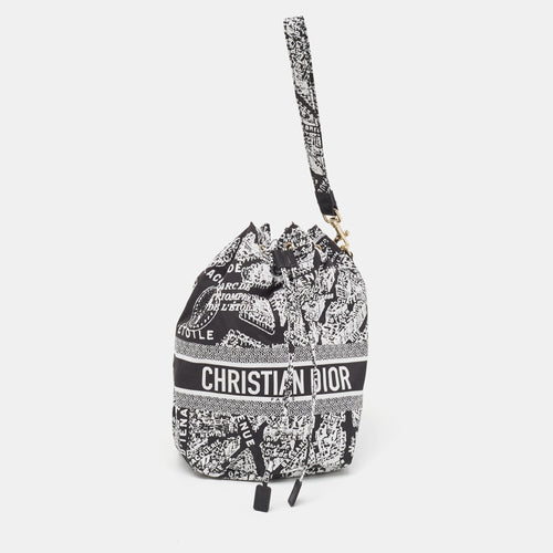 Black/White Plan De Paris Nylon Diortravel Pouch