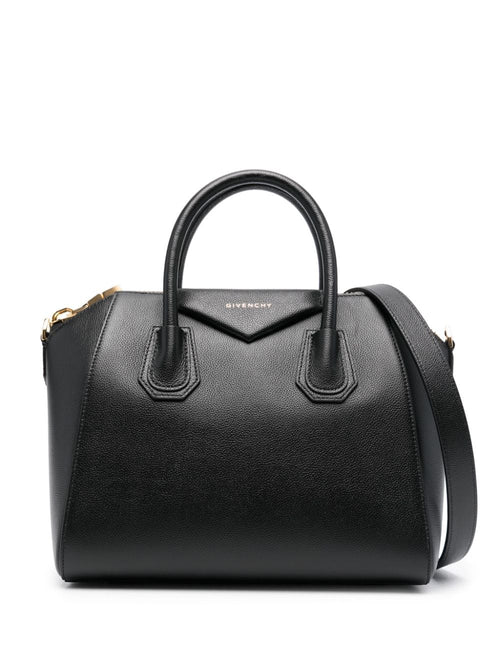 Women's Antigona Small Leather Handbag in Black | Size UNI | BB50TPB20R