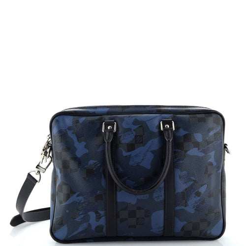 Porte-Documents Voyage Briefcase Limited Edition Camouflage Damier Cobalt PM