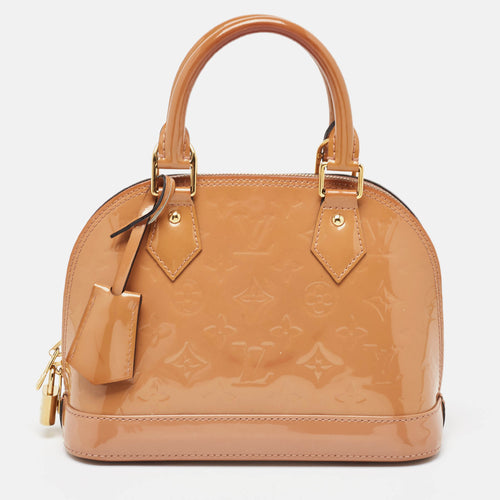 Rose Velours Monogram Vernis Alma BB Bag