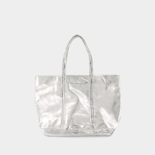 Women's Cabas L Shopper Bag in Silver | 4HVD30 Color V40409 Color 980