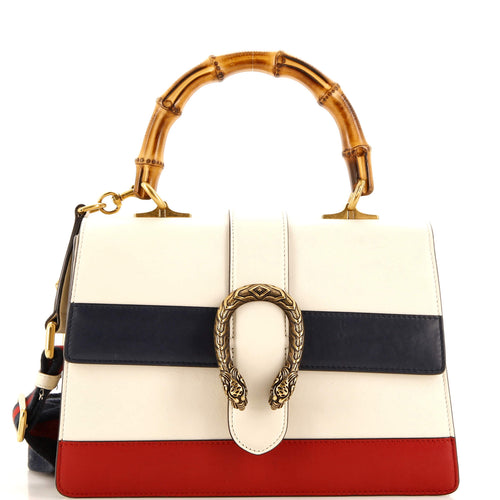 GUCCI Dionysus Bamboo Top Handle Bag Colorblock Leather Medium