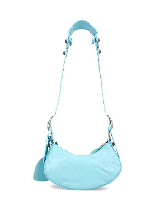 Women's Le Cagole Xs Leather Shoulder Bag in Blue | Size UNICA | 6713091VG9Y