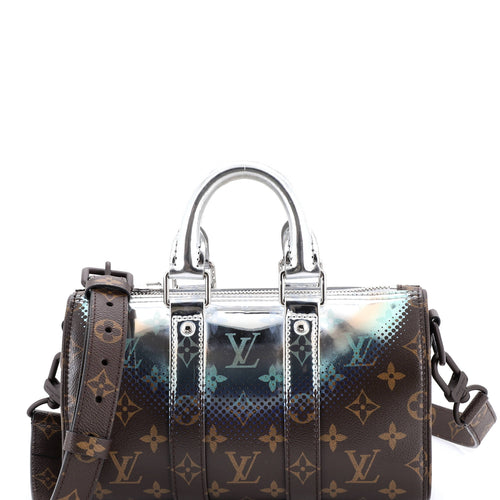 Keepall Bandouliere Bag Limited Edition Metallic Nebula Monogram Canvas 25