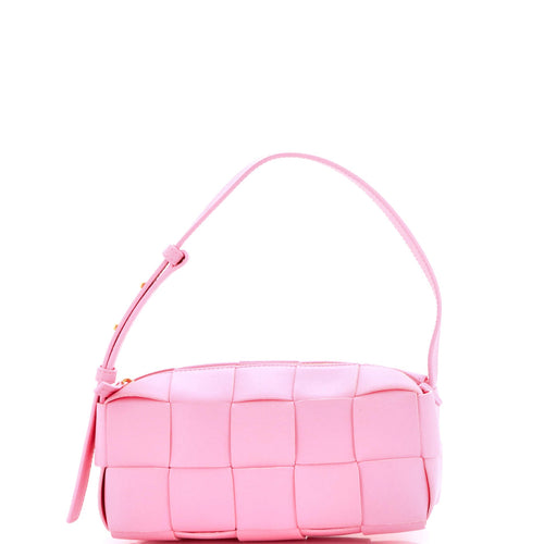Brick Cassette Shoulder Bag Maxi Intrecciato Leather Small