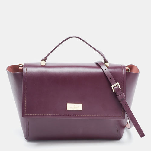 Purple Leather Large Arbour Hill Charline Top Handle Bag