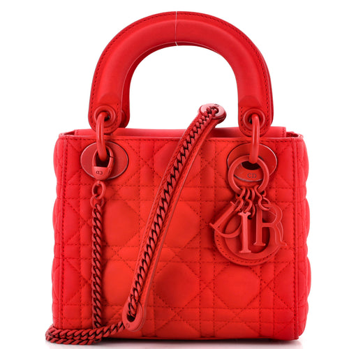Ultra Matte Lady Dior Chain Bag Cannage Quilt Calfskin Mini