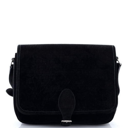 Le Monogramme Buckle Satchel Monogram All Over Velvet and Suede Large