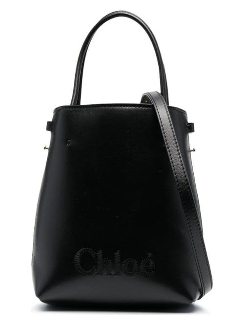 Women's Micro Leather Bucket Bag in Black | Size UNI | CHC23UP873I10CHLOESENSE001