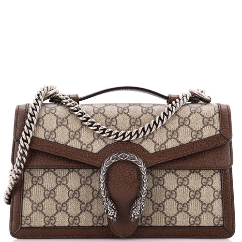 GUCCI Dionysus Top Handle Chain Bag GG Coated Canvas Small
