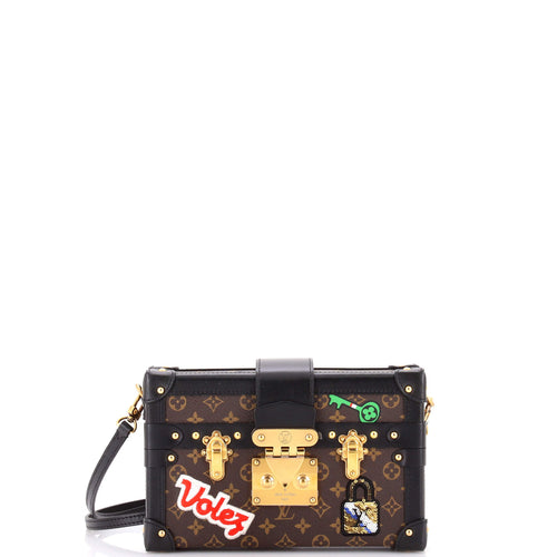 Petite Malle Handbag Limited Edition Patches Monogram Canvas