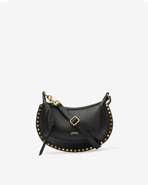 Isabel Marant Oskan Moon Leather Croco Bag - - Black And Silver - Isabel Marant