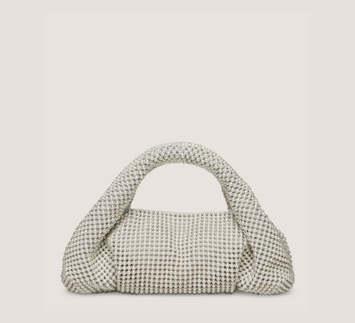 Moda Pearl Mini Tote Handbags, Natural Pearl Mesh, Size: U No Dimension