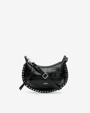 Isabel Marant Oskan Moon Leather Croco Bag - - Black And Silver - Isabel Marant