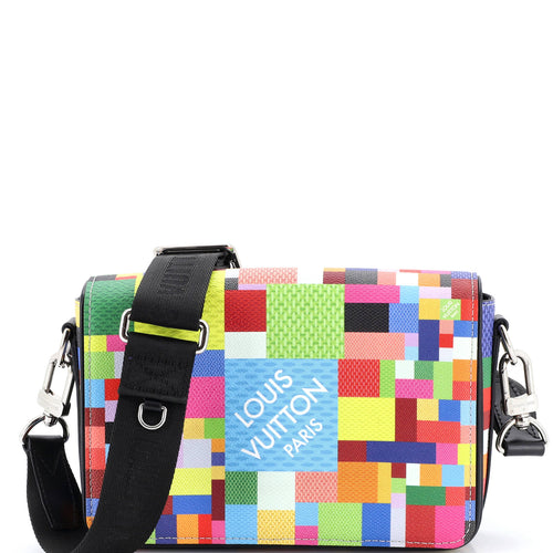 Studio Messenger Bag Limited Edition Multicolor Damier Graphite 3D