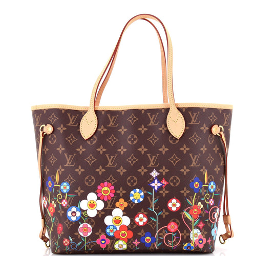 x Takashi Murakami Neverfull NM Tote Flowers Monogram Canvas MM