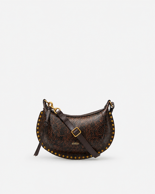 Isabel Marant Oskan Moon Bag In Python - effect Grained Leather - - Mocha - Isabel Marant