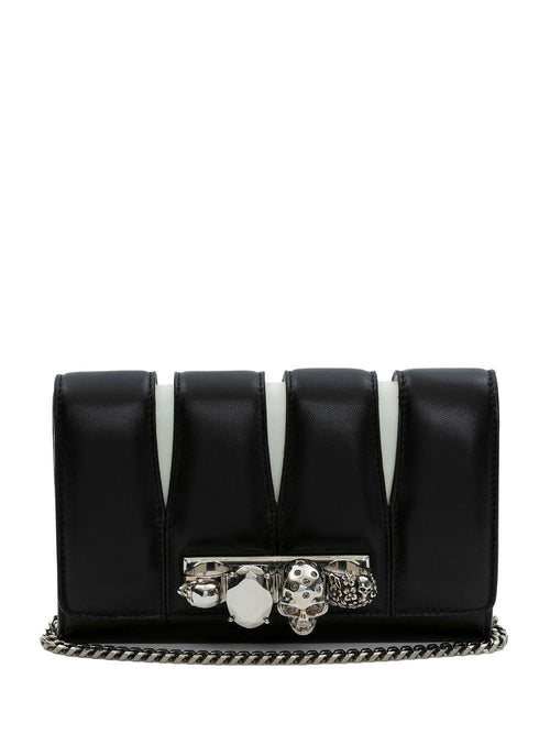 Women's The Slash Clutch in Black/Soft Ivory | 732795DYTCC1090