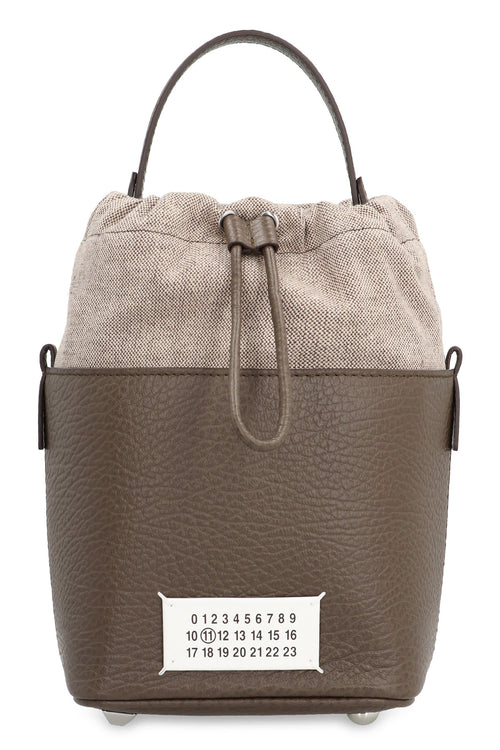 Women's 5Ac Leather Bucket Bag in Brown | S61WG0035P4348 Color T2147